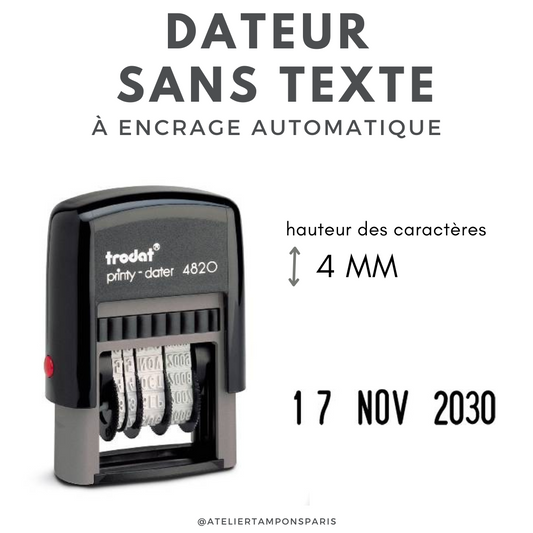 Tampon dateur à encrage automatique TRODAT printy 4820