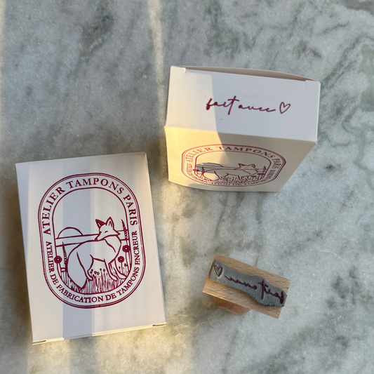 Tampon encreur FAIT AVEC AMOUR pour cartes de remerciement EM1