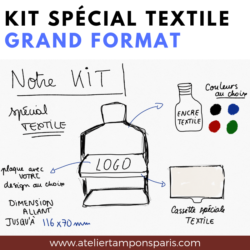 Kit Tampon Textile pour marquer vos textiles